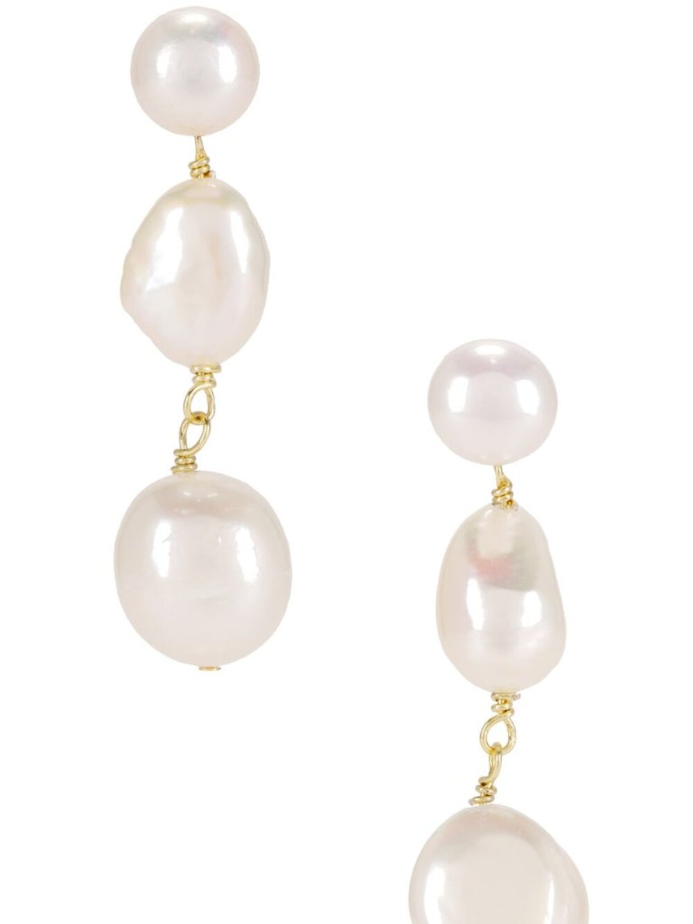 SHASHI Cleo Drop Earring in Pearl dangle